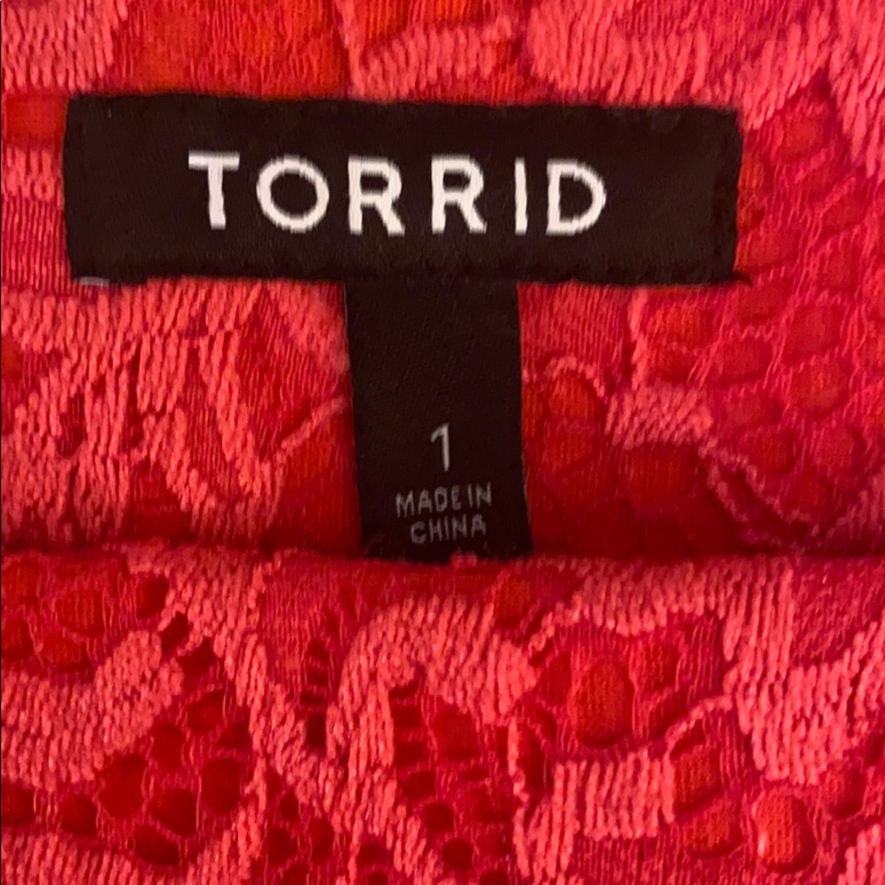 TORRID midi skirt - lace overlay & fully lined - Picture 2 of 3